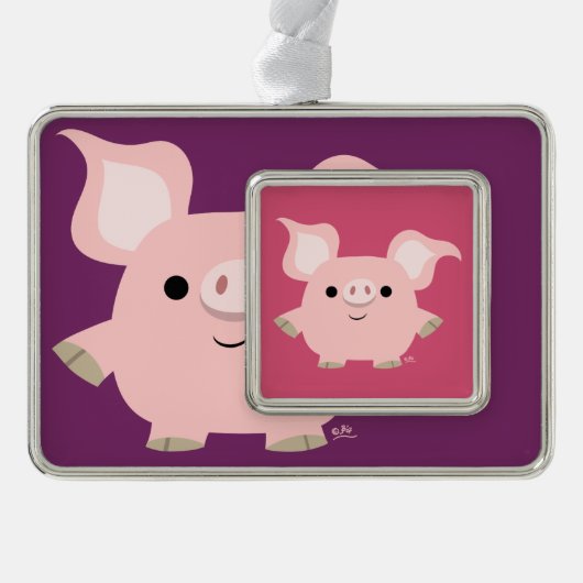 Cute Shorty Cartoon Pig Pattern Ornament (Voorkant)