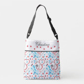 Cute Shots Nurse | Arts EKG Pattern Name Crossbody Tas (Achterkant)