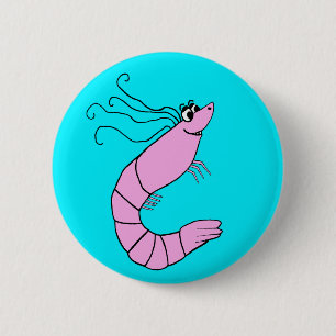 Cute Shrimp Ronde Button 5,7 Cm