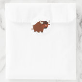 Cute Shy Cartoon Bull Sticker (Tas)