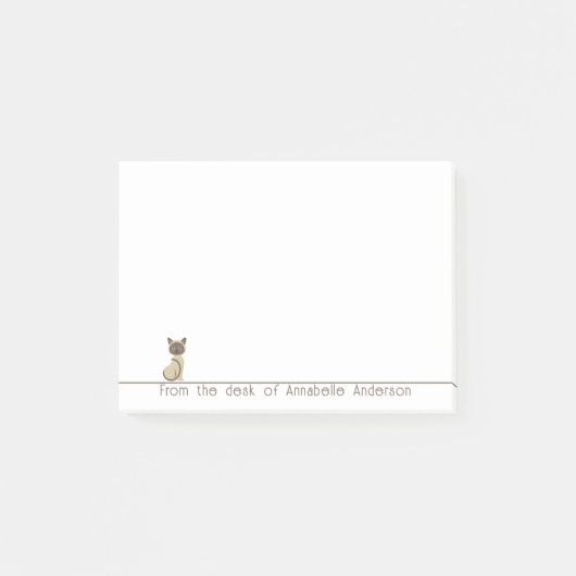Cute Siamese Cat Personalize Notes (Voorkant)