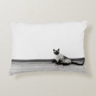 CUTE Siamese Kat-foto Decoratief Kussen