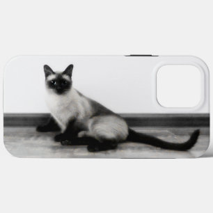 CUTE Siamese Kat Portret Foto iPhone 13 Pro Max Hoesje