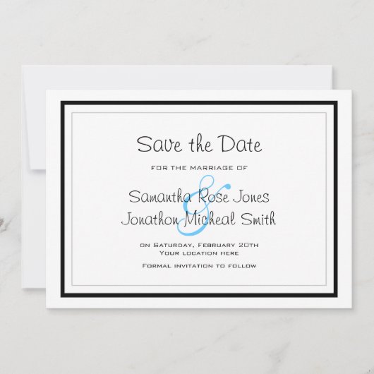 Cute Siamese Katten Tail Heart Wedding Save the Da Save The Date (Voorkant)