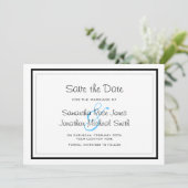 Cute Siamese Katten Tail Heart Wedding Save the Da Save The Date (Staand voorkant)