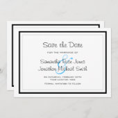 Cute Siamese Katten Tail Heart Wedding Save the Da Save The Date (Voorkant / Achterkant)