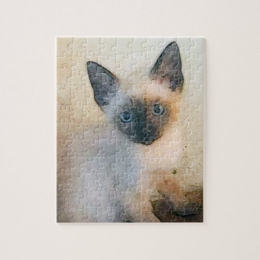 Cute Siamese Kitten Legpuzzel (Verticaal)