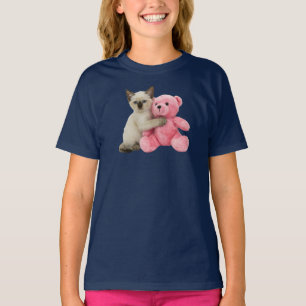 Cute Siamese Teddybeer Kinder T-Shirt
