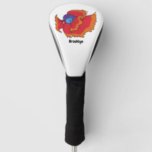 Cute Siamese vecht tegen cartoon Golfheadcover
