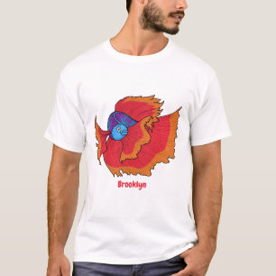 Cute Siamese vecht tegen cartoon T-shirt
