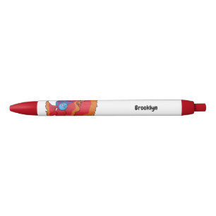 Cute Siamese vecht tegen cartoon Zwarte Inkt Pen