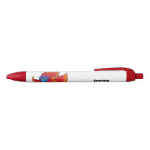 Cute Siamese vecht tegen cartoon Zwarte Inkt Pen (Bovenkant)