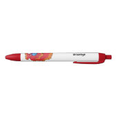 Cute Siamese vecht tegen cartoon Zwarte Inkt Pen (Bodem)