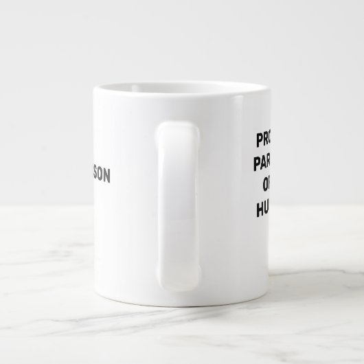 Cute Siberian Husky, aangepaste naam en tekst Extra Grote Beker (Achterkant)