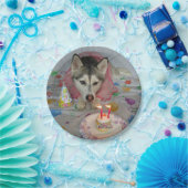 Cute Siberian Husky Birthday Bord (Feest)