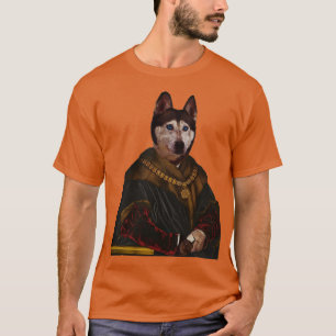 Cute Siberian Husky Distinguish Royal Dog Pets on T-shirt