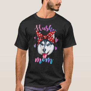 Cute Siberian Husky Dog mama Puppy moeder T-shirt