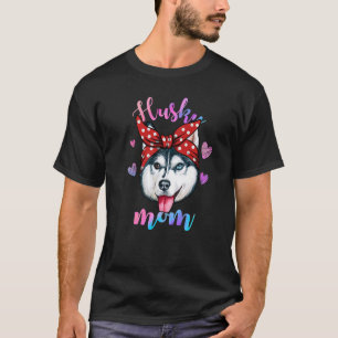 Cute Siberian Husky Dog mama Puppy moeder T-shirt