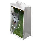 Cute Siberian Husky Klein Cadeauzakje (Voorkant Gekanteld)