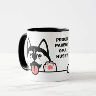 Cute Siberian Husky op maat gesneden mokken