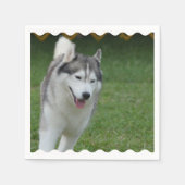 Cute Siberian Husky Servetten (Voorkant)