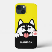 Cute Siberian Husky-telefoongesprekken Case-Mate iPhone Case (Achterkant)