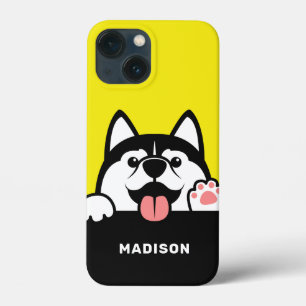 Cute Siberian Husky-telefoongesprekken iPhone 13 Mini Hoesje