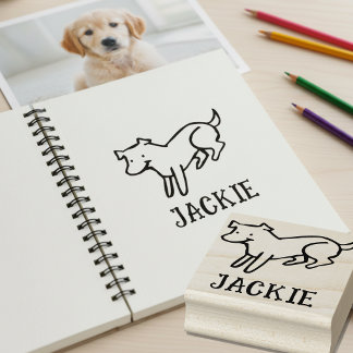 Cute Signature Stamp for Dog Lovers Rubberstempel