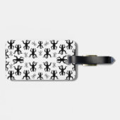 Cute Silhouette Lizard Pattern Bagagelabel (Achterkant horizontaal)