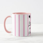 Cute Silly Goose Pink Stripe Personalized Mug (Gauche)