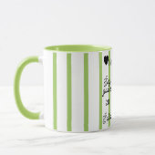 Cute Silly Goose Pink Stripe Personalized Mug (Gauche)