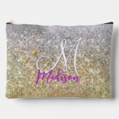 Cute Silver Glitter sterren Monogram Etui (Voorkant)