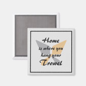 Cute Silver & Gold Home waar u uw trommel ophangt Magneet (Voorkant / Achterkant)