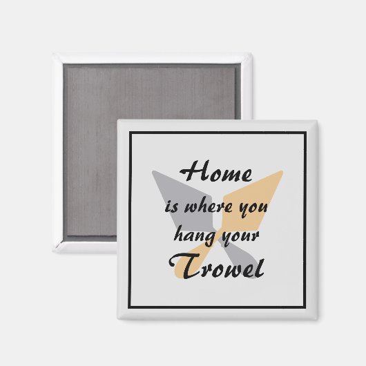 Cute Silver & Gold Home waar u uw trommel ophangt Magneet (Voorkant / Achterkant)