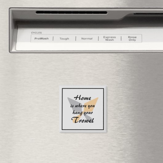 Cute Silver & Gold Home waar u uw trommel ophangt Magneet (Insitu (Vaatwasser))
