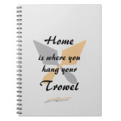 Cute Silver & Gold Home waar u uw trommel ophangt Notitieboek (Voorkant)