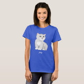 Cute Silver Grey Tabby Kitty Chat T-Shirt (Devant entier)