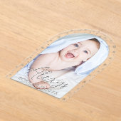 Cute Silver Stars Hiver Photo Faire-part de naissa (Poser)