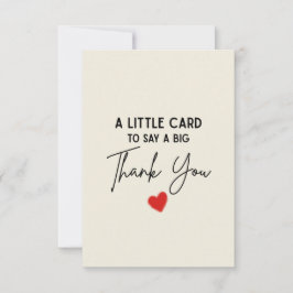 Cute Simple A Little Card To Say A Big Thank You Bedankkaart