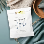 Cute Simple Blue Boy Star Mobile-Baby shower Bedankzakje