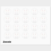 Cute & Simple Bunny Ronde Sticker (Vel)