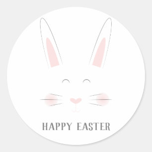 Cute & Simple Bunny Ronde Sticker