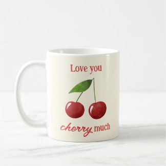 Cute Simple Cherries Love Cherry Photo Valentines Koffiemok