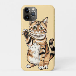 Cute simple design men cat lover iPhone 11 pro hoesje