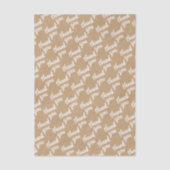 Cute Simple Hand Lettered Faux Rustic Brown Kraft Tissuepapier (Voorkant)