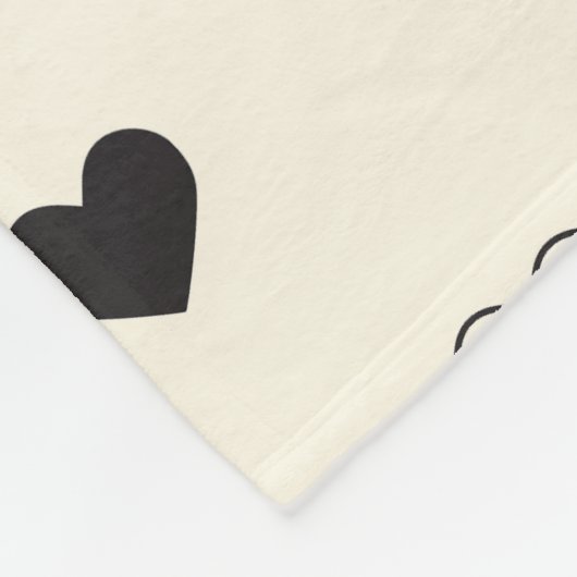 Cute Simple Heart Pattern Fleece Deken (Hoek)