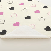 Cute Simple Heart Pattern Sherpa Deken (3/4)
