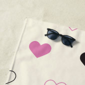 Cute Simple Heart Pattern Strandlaken (In situ)