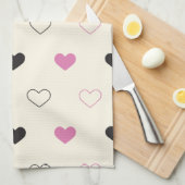 Cute Simple Heart Pattern Theedoek (Quarter Fold)
