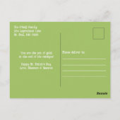 Cute Simple Leprechaun St. Patrick's Day Green Briefkaart (Achterkant)